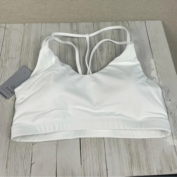 Fittin L7 White Strappy Sports bra • Large • NWT - Picture 5 of 9